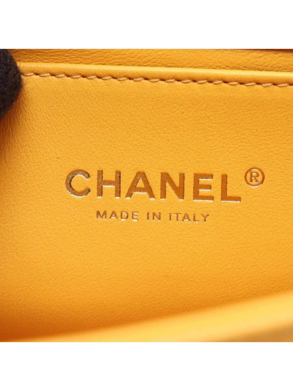 Chanel Shoulder Bag Boy Small Yellow Caviar Leather Chain